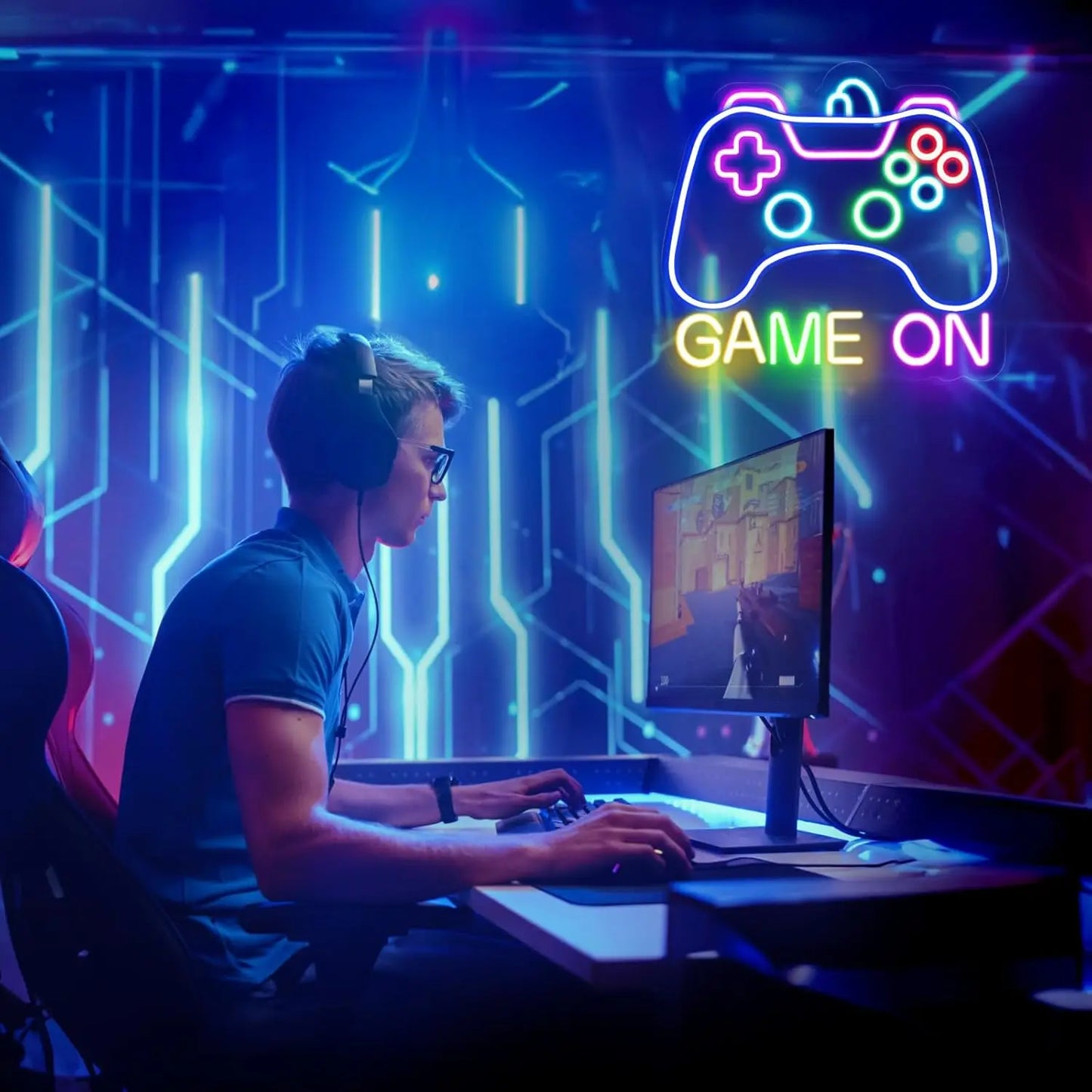 Néon Manette LED Gaming